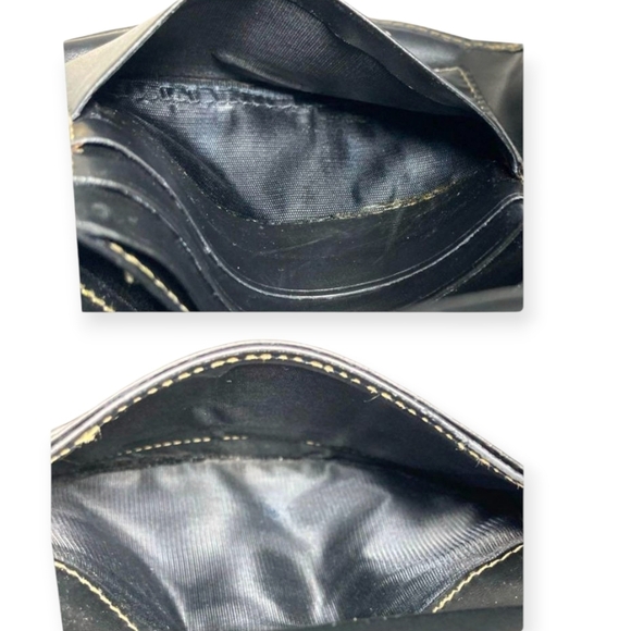 Fendi Vintage Pequin Stripe Half Moon Wallet Brown Black - Picture 12 of 17